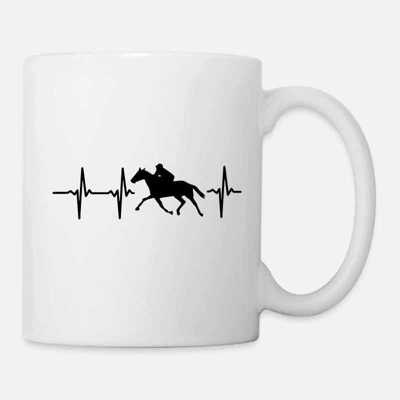 MY HEART BEATS FOR HORSES! - Mug - white