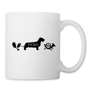 Teckel Jagd - Tasse - Weiß - Rechts