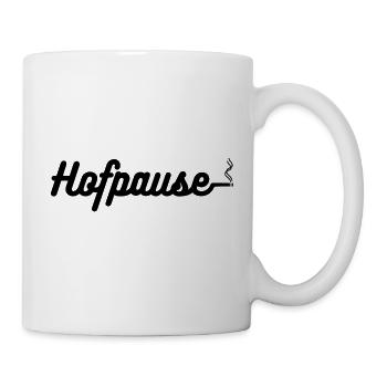 Pause Rauchen Hofpause Zigarette - Tasse - Weiß - Rechts