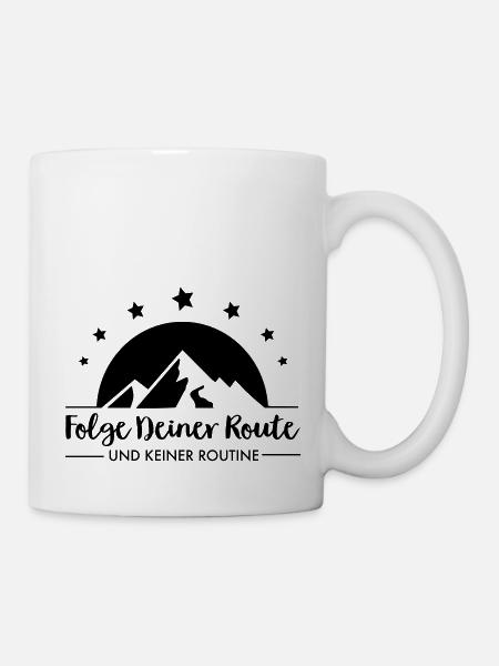 wandern - Tasse - Weiß