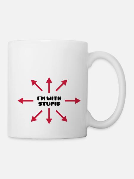 I'm with stupid :) (V) - Tasse - Weiß