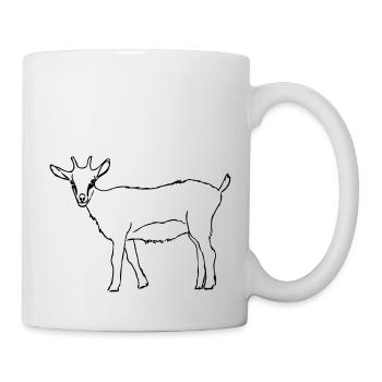 Ziege - Tasse - Weiß - Rechts