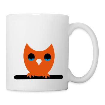 Chouette - Mug blanc - blanc - Droite