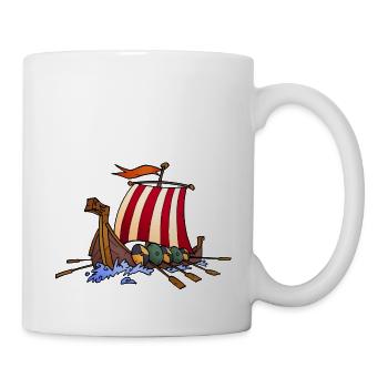 Wikingerschiff - Tasse - Weiß - Rechts