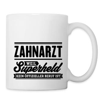 Superheld Zahnarzt - Tasse - Weiß - Rechts