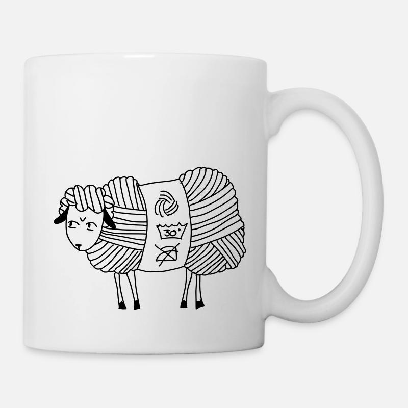 Angry Woolly Sheep - Tasse - Weiß