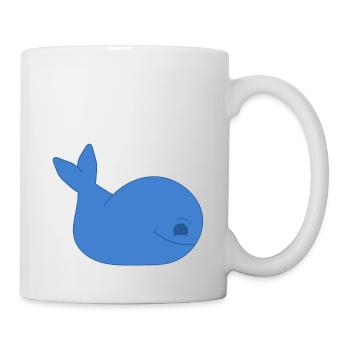 Simple Whale Cartoon - Mug - white - Right