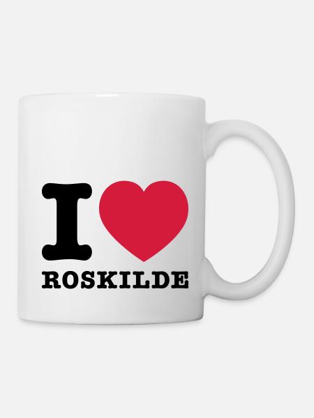 I Love Roskilde 2 - Tasse - Weiß