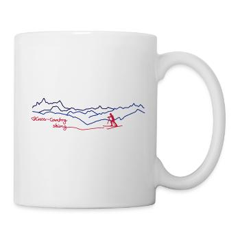 Langlauf in den Bergen - Tasse - Weiß - Rechts