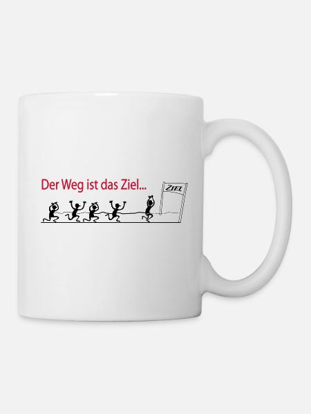 Der Weg ist das Ziel - Marathon - Tasse - Weiß