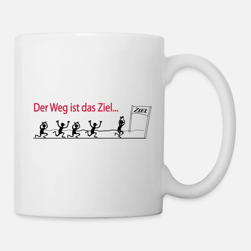 Der Weg ist das Ziel - Marathon - Tasse - Weiß
