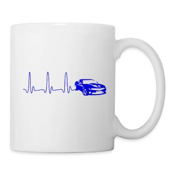 ECG HEART LINE AUTO blue - Mug - white - Right