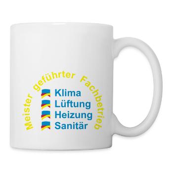 Klima Lüftung Heizung Sanitär - Meister - Tasse - Weiß - Rechts