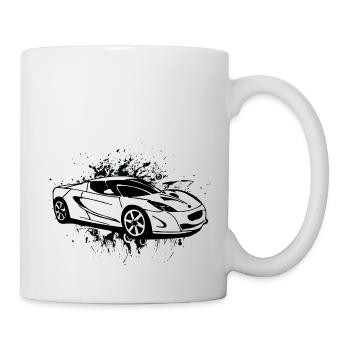 Kühles weißes sportscar - Tasse - Weiß - Rechts