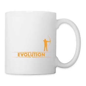 Bogenschiessen Evolution - orange/weiss - Tasse - Weiß - Rechts