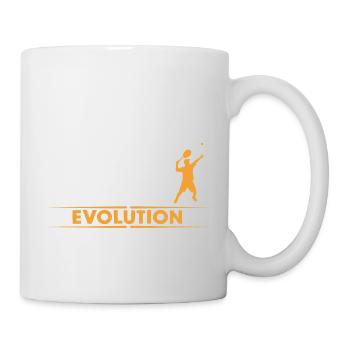 Tennis Evolution - orange/weiss - Tasse - Weiß - Rechts