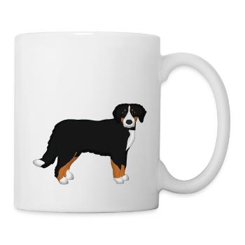 Bernese mountain dog head front - Mug - white - Right