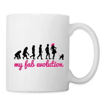 Hund / Pudel: My Fab Evolution - Tasse - Weiß - Rechts