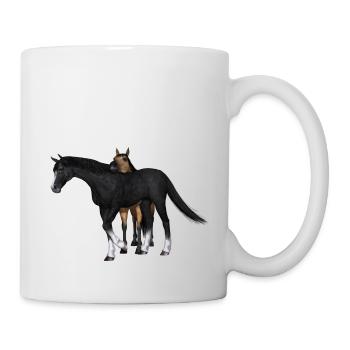 Pferd - Tasse - Weiß - Rechts