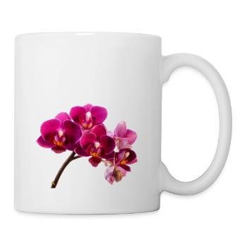 Orchidee Dunkellila - Tasse - Weiß - Rechts