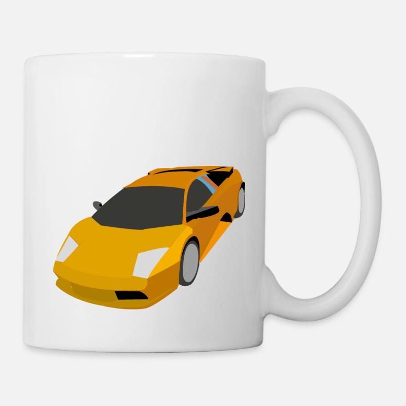 Rennauto - Tasse - Weiß