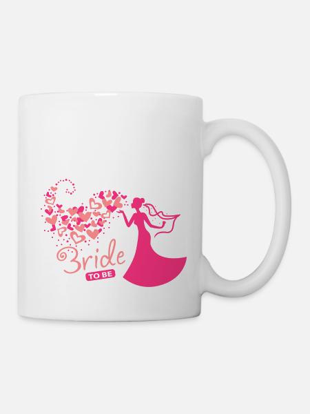 Herzwolken Bride to be - Tasse - Weiß