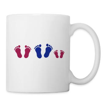footprint_family_with_girl_2c - Mug - white - Right