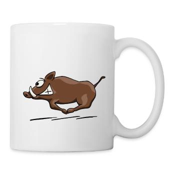 Wild boar wild boar boar hunter hunting gift - Mug - white - Right