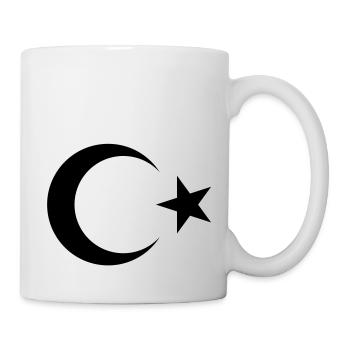 Türkei Flagge Halbmond Stern (Türkiye Bayrak / B) - Tasse - Weiß - Rechts