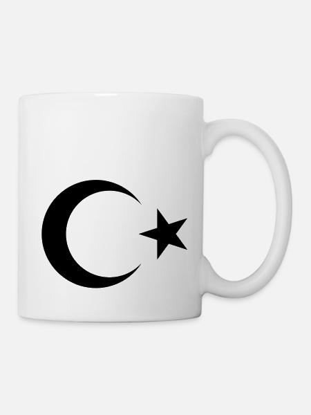 Türkei Flagge Halbmond Stern (Türkiye Bayrak / B) - Tasse - Weiß