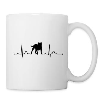 OLD ENGLISH BULLDOG heartbeat Herzschlag Wilsigns - Mug - white - Right