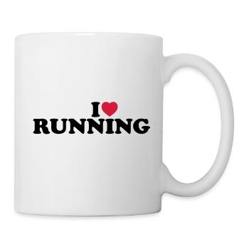 I love running - Tasse - Weiß - Rechts