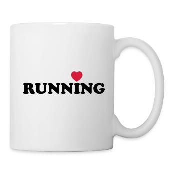 Love running - Mug blanc - blanc - Droite