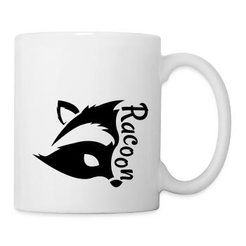 Raccon, Waschbär - Tasse - Weiß - Rechts