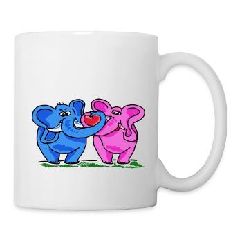 Elephant lovers - Mug - white - Right