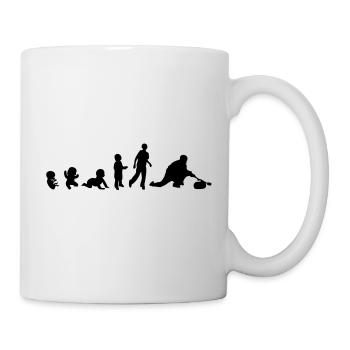 evolution homme human sport curling - Mug blanc - blanc - Droite