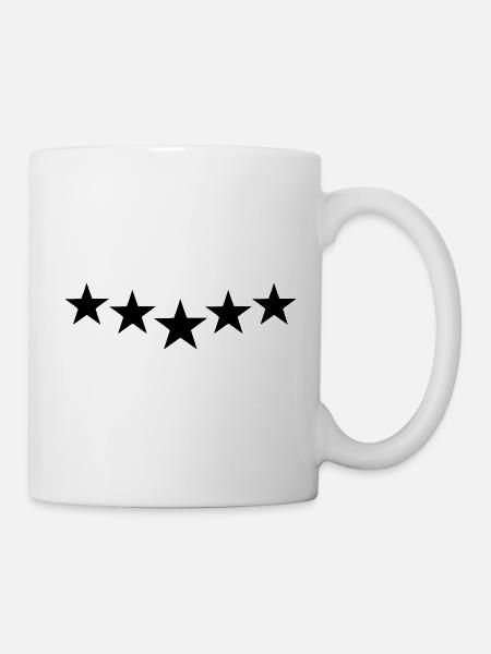 black stars - Tasse - Weiß