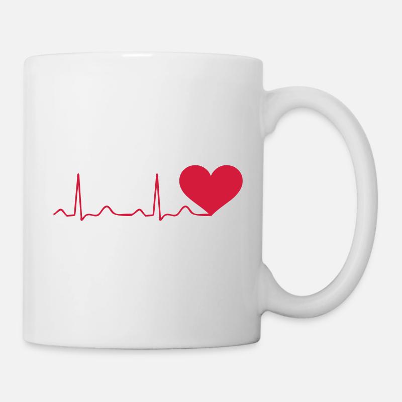 Herzschlag - Tasse - Weiß
