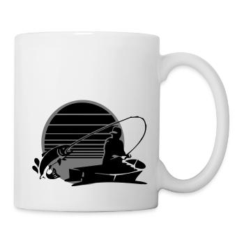 Angeln - Tasse - Weiß - Rechts