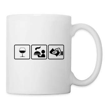 Servicekräfte sind nur bessere Kellner :-) - Tasse - Weiß - Rechts