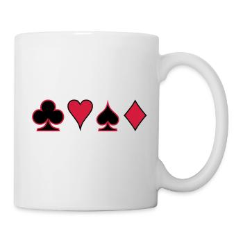 Poker Deck Dealer Trumpf Spielkarten Skat Canasta - Tasse - Weiß - Rechts