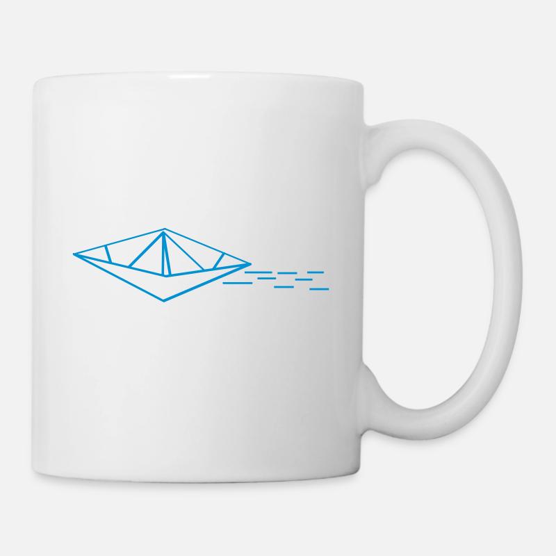 bateau de papier - Mug blanc - blanc