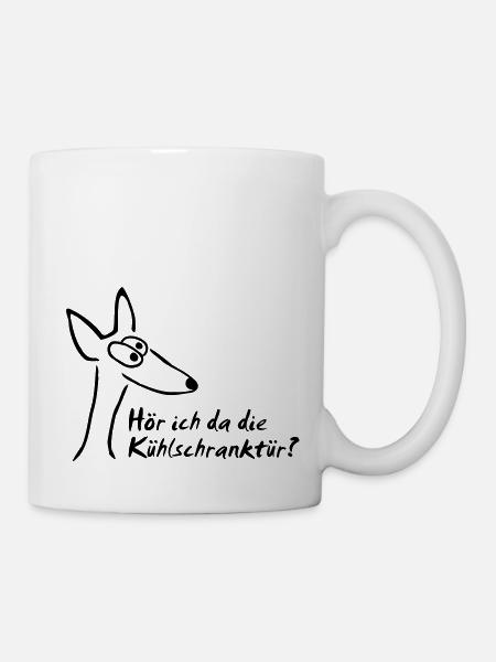podenco kuehleschrank - Tasse - Weiß