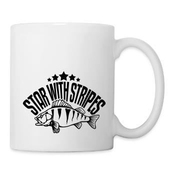 Étoile avec des rayures - Mug blanc - blanc - Droite
