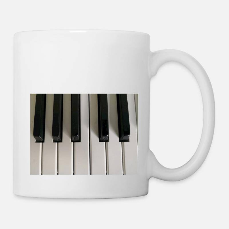 Klaviertasten - Tasse - Weiß