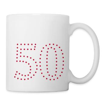 Pünktchen Zahl 50 / dotty number 50 (1c) - Mug - white - Right