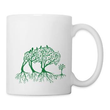 Forest bison in green - Mug - white - Right