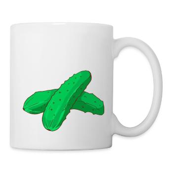 Gewürzgurken Essiggurken Cornichons Gurken - Tasse - Weiß - Rechts