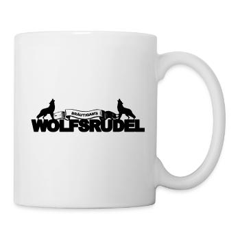 Bräutigam Wolfsrudel Junggesellenabschied Geschenk - Tasse - Weiß - Rechts