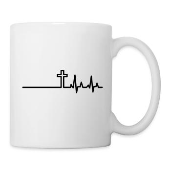 Herzfrequenz Geschenkidee - Tasse - Weiß - Rechts